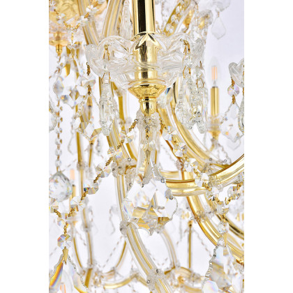 Elegant Maria Theresa 41 Light Chandelier - Gold, L 60" (2800G60G-RC)