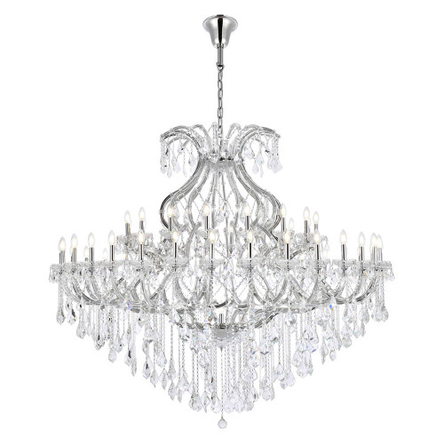 Elegant Maria Theresa 41 Light Chandelier - Chrome, L 72" (2800G72C-RC)