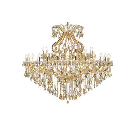 Elegant Maria Theresa 41 Light Chandelier - Gold/Golden Teak, L 72" (2800G72G-GT-RC)