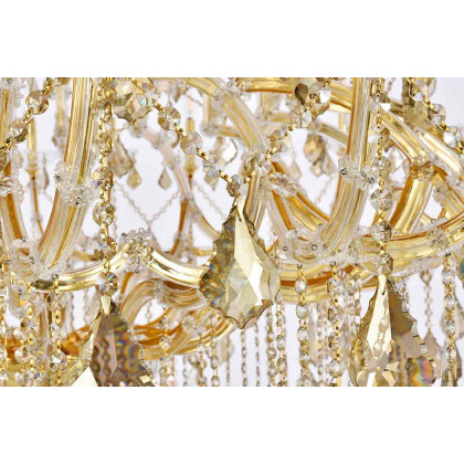 Elegant Maria Theresa 41 Light Chandelier - Gold/Golden Teak, L 72" (2800G72G-GT-RC)