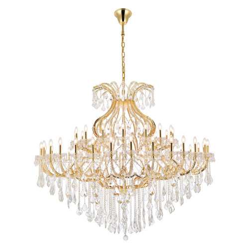 Elegant Maria Theresa 41 Light Chandelier - Gold, L 72" (2800G72G-RC)