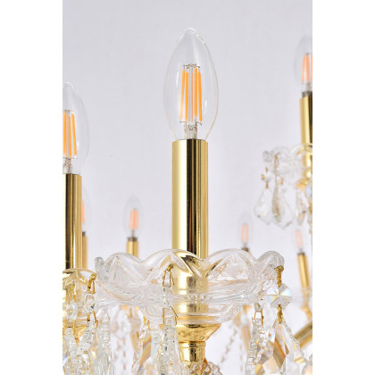 Elegant Maria Theresa 41 Light Chandelier - Gold, L 72" (2800G72G-RC)