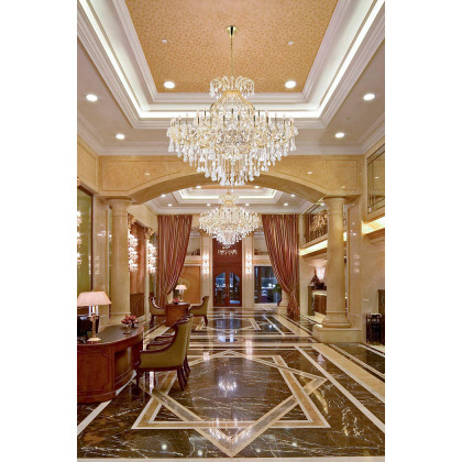 Elegant Maria Theresa 41 Light Chandelier - Gold, L 72" (2800G72G-RC)