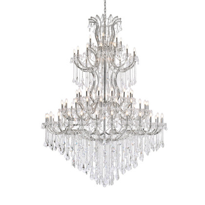 Elegant Maria Theresa 41 Light Chandelier - Chrome, L 72" (2800G96C-RC)