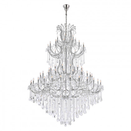 Elegant Maria Theresa 41 Light Chandelier - Chrome, L 72" (2800G96C-RC)