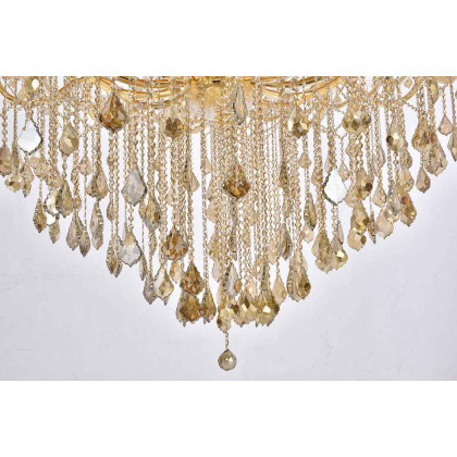 Elegant Maria Theresa 41 Light Chandelier - Gold/Golden Teak, L 72" (2800G96G-GT-RC)