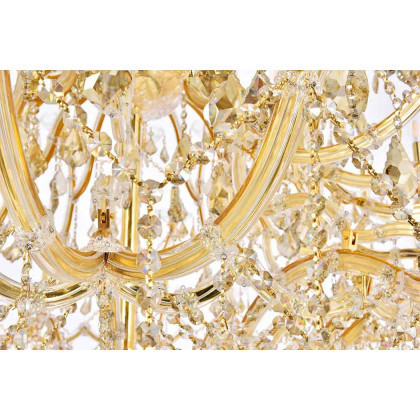 Elegant Maria Theresa 41 Light Chandelier - Gold/Golden Teak, L 72" (2800G96G-GT-RC)