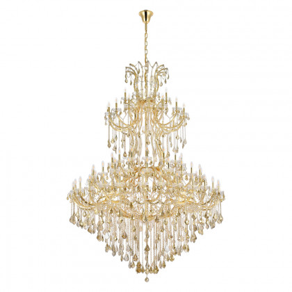 Elegant Maria Theresa 41 Light Chandelier - Gold/Golden Teak, L 72" (2800G96G-GT-RC)