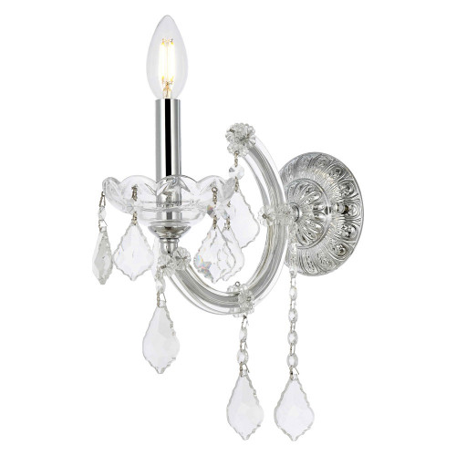 Elegant Maria Theresa 2 Light Wall Sconce - Chrome, L 12" (2800W1C-RC)