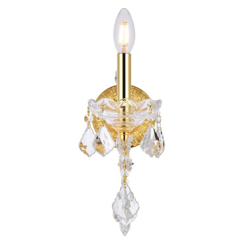 Elegant Maria Theresa 2 Light Wall Sconce - Gold, L 12" (2800W1G-RC)