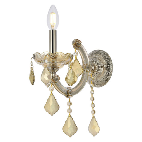Elegant Maria Theresa 2 Light Wall Sconce - Golden Teak, L 12" (2800W1GT-GT-RC)