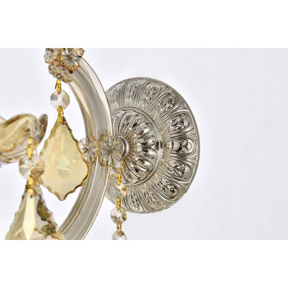 Elegant Maria Theresa 2 Light Wall Sconce - Golden Teak, L 12" (2800W1GT-GT-RC)