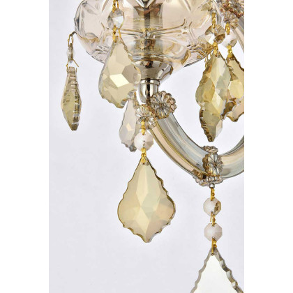 Elegant Maria Theresa 2 Light Wall Sconce - Golden Teak, L 12" (2800W1GT-GT-RC)