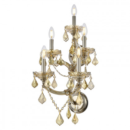 Elegant Maria Theresa 2 Light Wall Sconce - Golden Teak, L 29.5" (2800W5GT-GT-RC)