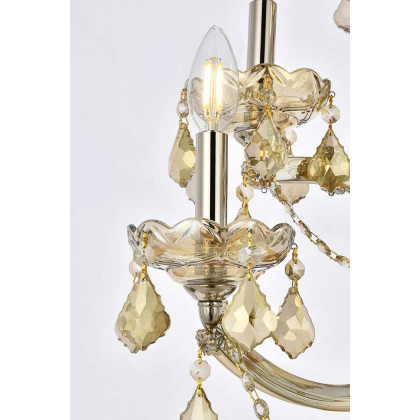 Elegant Maria Theresa 2 Light Wall Sconce - Golden Teak, L 29.5" (2800W5GT-GT-RC)