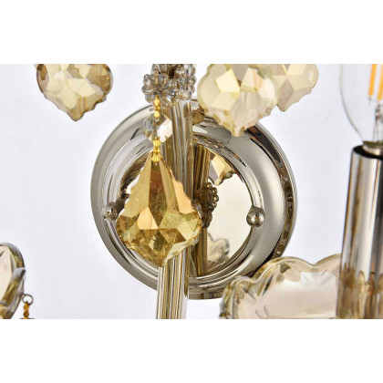 Elegant Maria Theresa 2 Light Wall Sconce - Golden Teak, L 29.5" (2800W5GT-GT-RC)