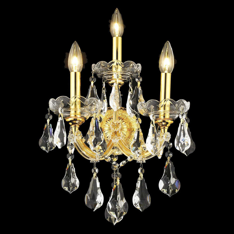 Elegant Maria Theresa 2-Light Wall Sconce - Gold, L 22" (2801W3G-RC)