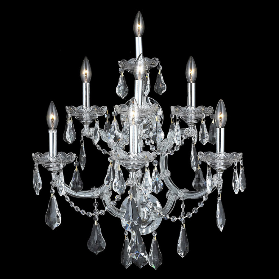 Elegant Maria Theresa 2-Light Wall Sconce - Chrome, L 27" (2801W7C-RC)