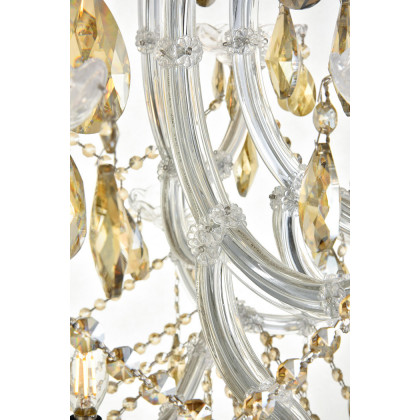 Elegant Chandelier - Chrome/Golden Teak (2803G120C-GT-RC)