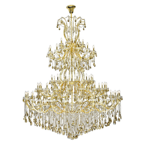 Elegant Chandelier - Gold/Golden Teak (2803G120G-GT-RC)