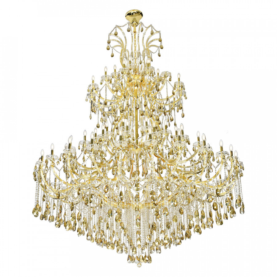 Elegant Chandelier - Gold/Golden Teak (2803G120G-GT-RC)