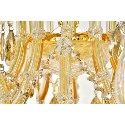 Elegant Chandelier - Gold/Golden Teak (2803G120G-GT-RC)