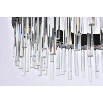 Elegant Chandelier - Black, L 25" (3000D25BK)