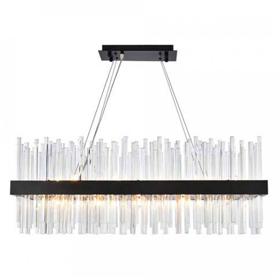 Elegant Chandelier - Black, L 36" (3000G36BK)