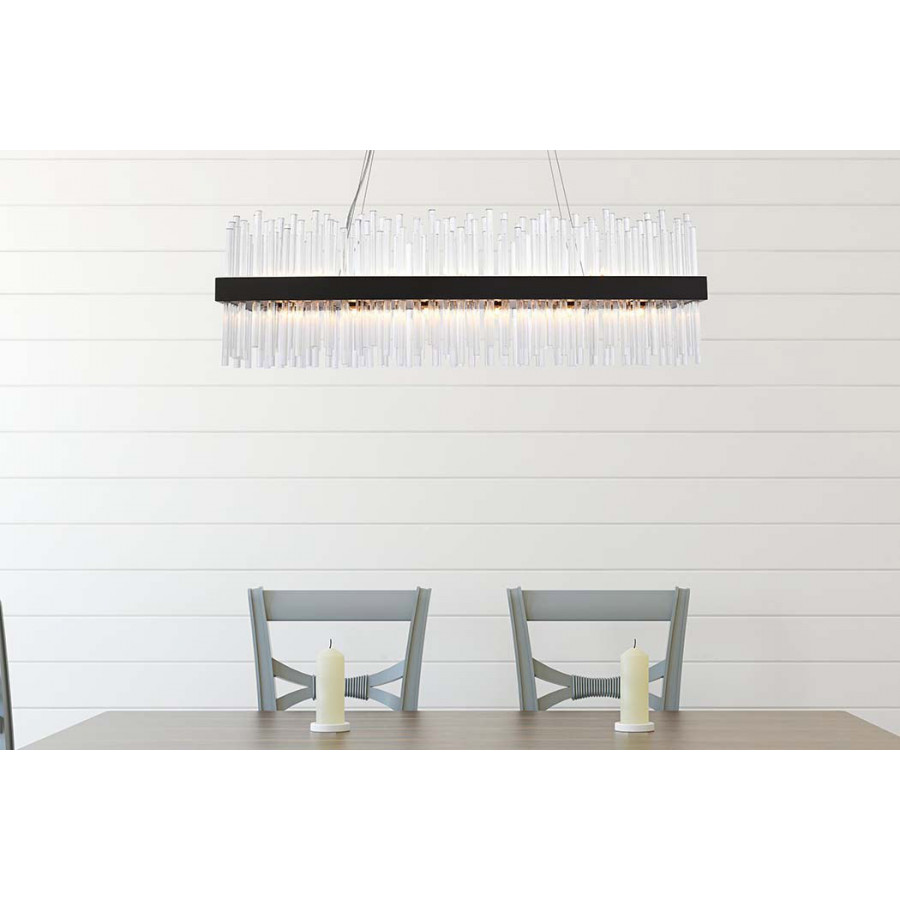 Elegant Chandelier - Black, L 42" (3000G42BK)