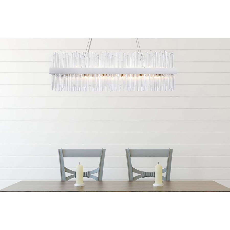 Elegant Chandelier - Chrome, L 42" (3000G42C)
