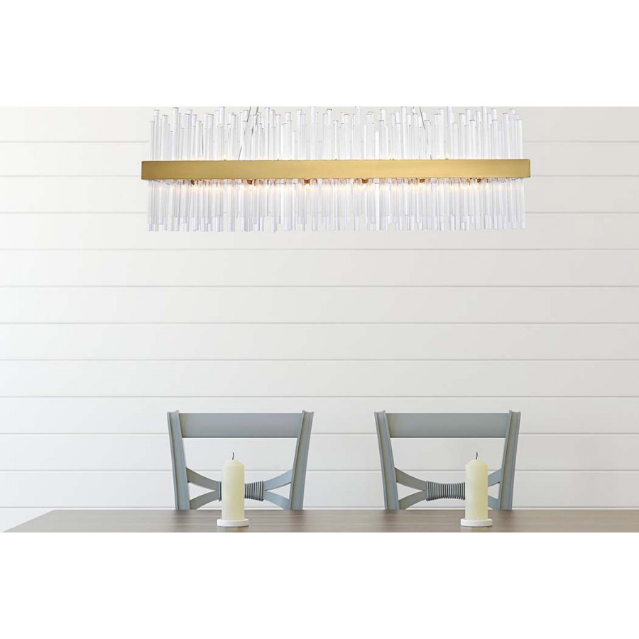 Elegant Chandelier - Satin Gold, L 42" (3000G42SG)