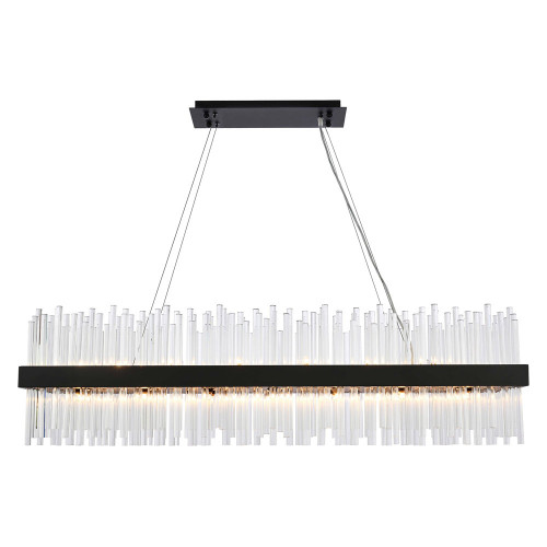 Elegant Chandelier - Black, L 48" (3000G48BK)