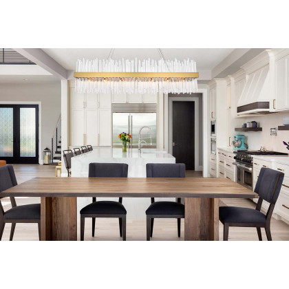 Elegant Chandelier - Satin Gold, L 48" (3000G48SG)