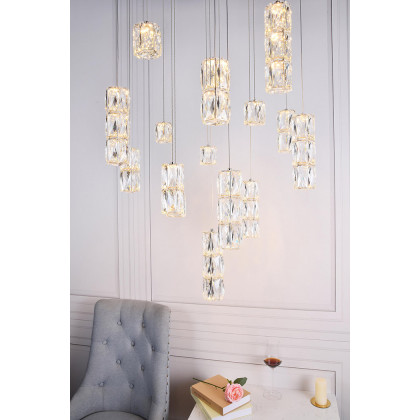 Elegant Pendant - Chrome, L 28" (3500D28C)