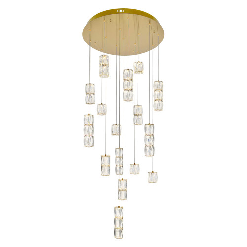 Elegant Pendant - Gold, L 28" (3500D28G)