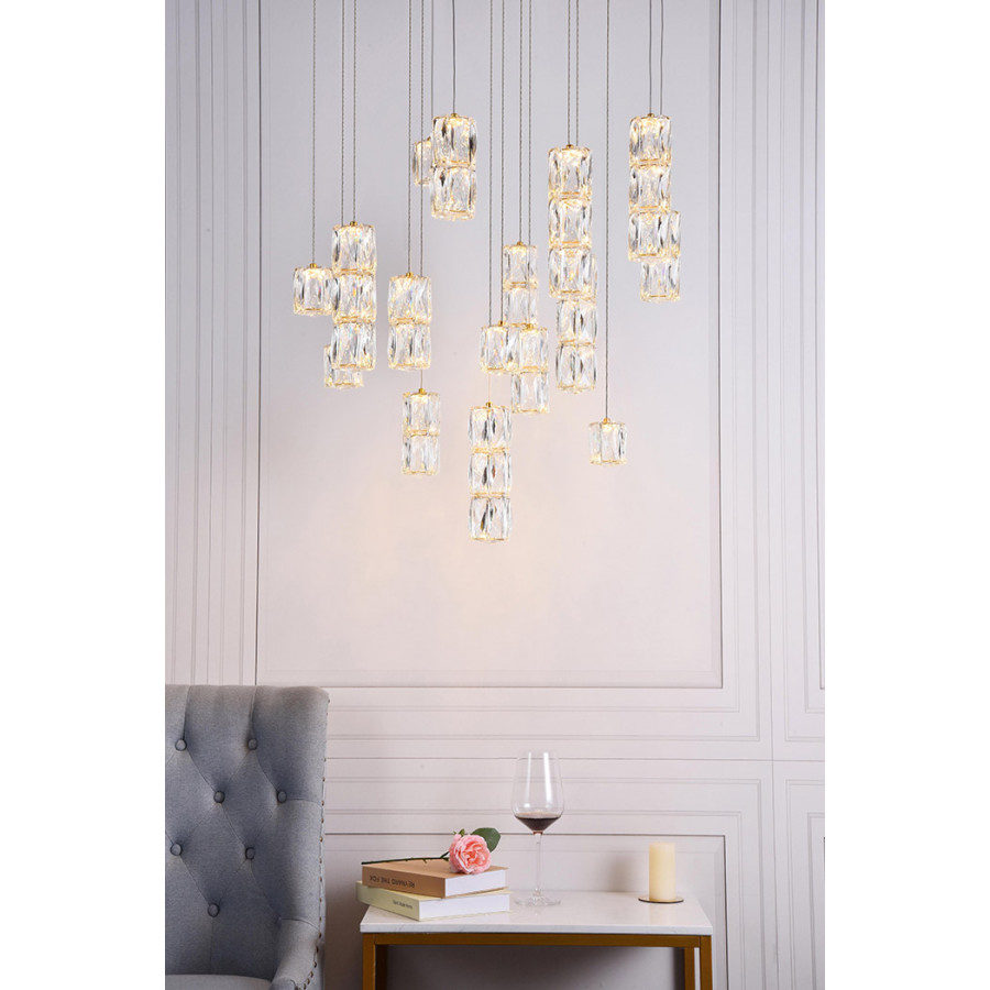 Elegant Pendant - Gold, L 28" (3500D28G)