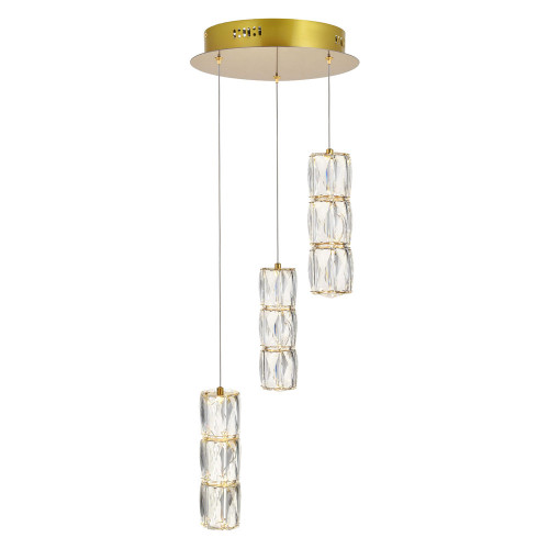 Elegant Pendant - Gold, L 12" (3500D3RG)