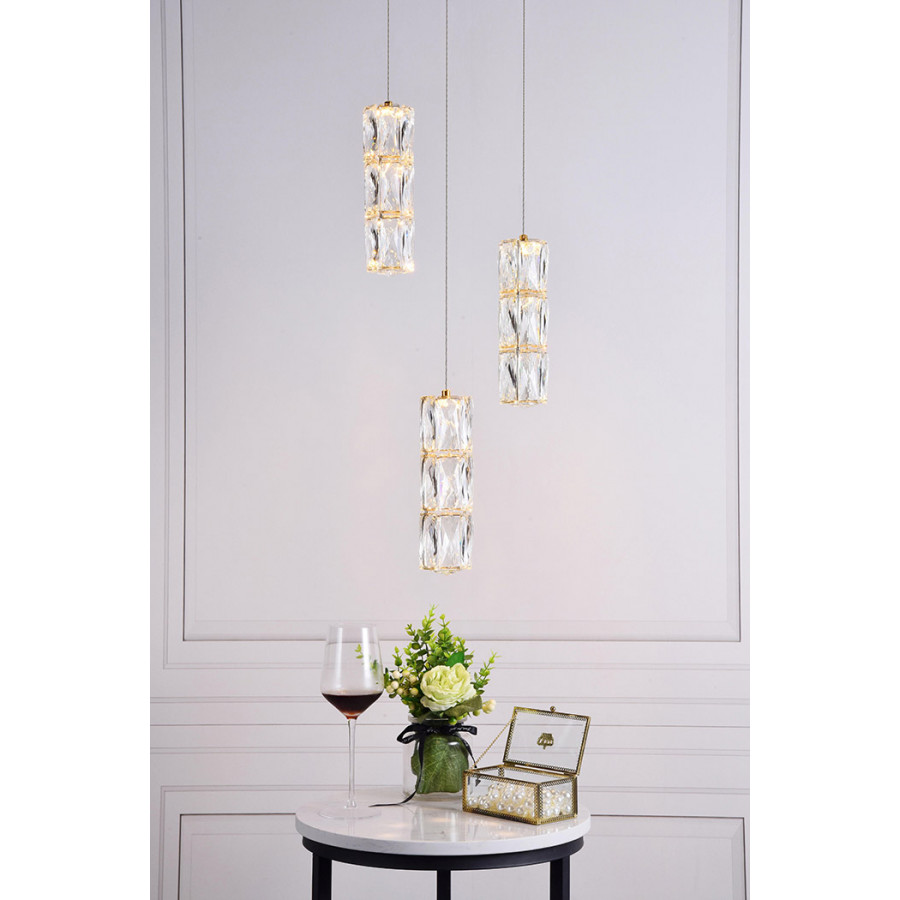 Elegant Pendant - Gold, L 12" (3500D3RG)