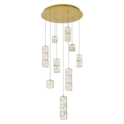 Elegant Pendant - Gold, L 20" (3500D9G)