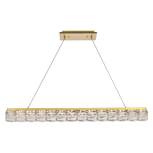 Elegant Valetta Led Chandelier - Gold, L 42" (3501D42G)