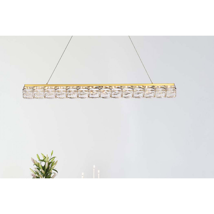 Elegant Valetta Led Chandelier - Gold, L 42" (3501D42G)