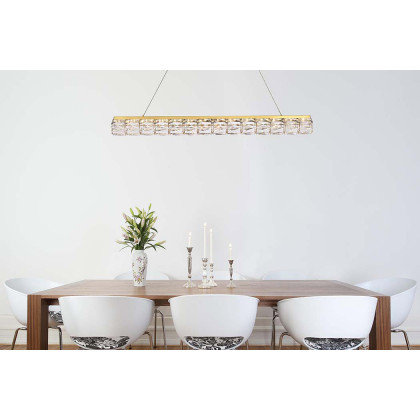 Elegant Valetta Led Chandelier - Gold, L 42" (3501D42G)