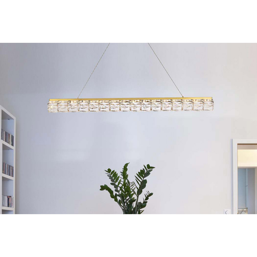 Elegant Valetta Led Chandelier - Gold, L 48" (3501D48G)