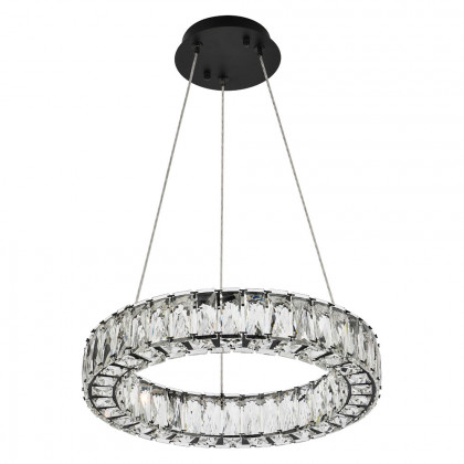 Elegant Monroe Led Chandelier - Black, L 17" (3503D17BK)