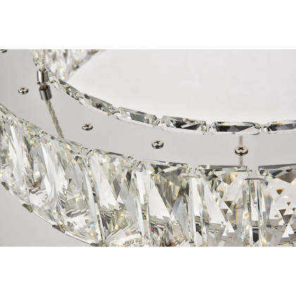 Elegant Monroe Led Chandelier - Chrome, L 17" (3503D17C)