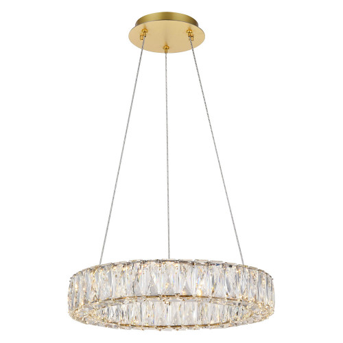 Elegant Monroe Led Chandelier - Gold, L 17" (3503D17G)