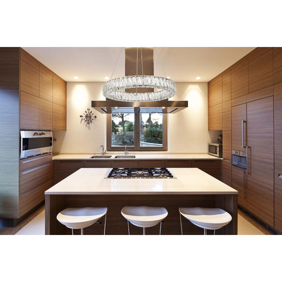 Elegant Monroe Led Chandelier - Chrome, L 23" (3503D23C)