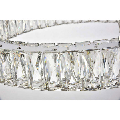 Elegant Monroe Led Chandelier - Chrome, L 23" (3503D23C)