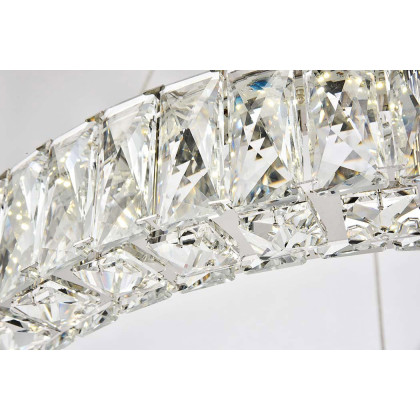 Elegant Monroe Led Chandelier - Chrome, L 23" (3503D23C)
