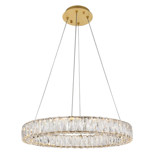 Elegant Monroe Led Chandelier - Gold, L 23" (3503D23G)